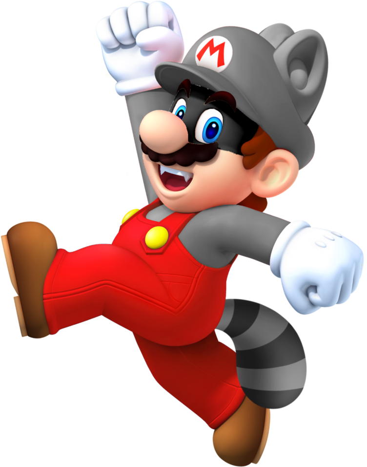 Super Mario Raccoon Png Image - Raccoon Mario (786x1017), Png Download