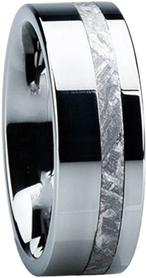 Meteorite Mens Wedding Bands (521x518), Png Download