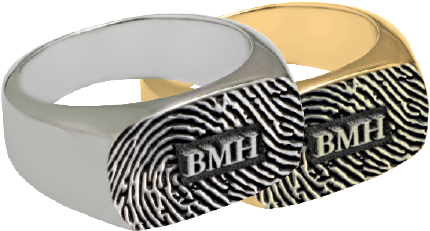 Wholesale Rectangle Ring Fingerprint Jewelry Silver - Rectangle Ring Fingerprint Jewelry (500x500), Png Download