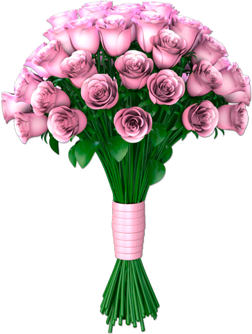 Ramo De Rosas - Stickers Effet 3d - Bouquet Des Fleurs (377x490), Png Download