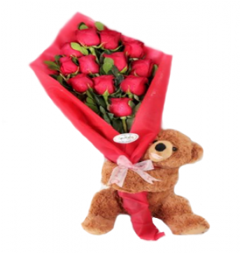 Floral Abrazame - Arreglos Florales Con Rosas Pequeños (480x360), Png Download