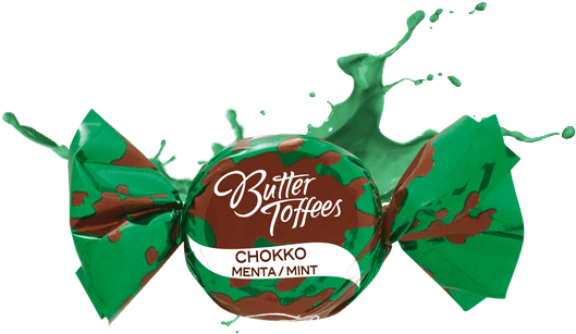 Butter Toffees Chokko Menta (599x389), Png Download