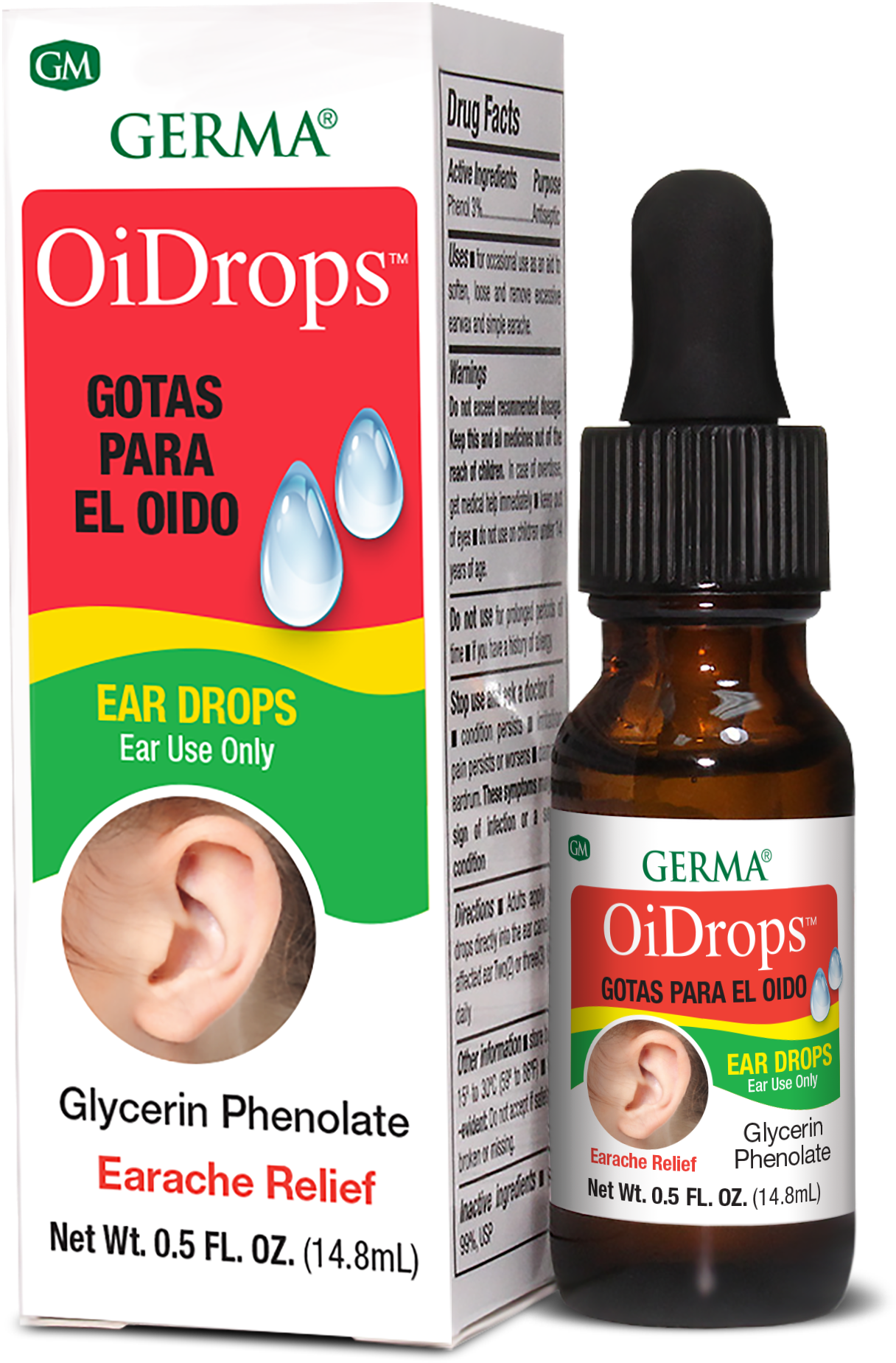 Germa® Oidrops / Gotas Para El Oido / - Germa Oidrops / Gotas Para El Oido / 0.5oz (1800x2141), Png Download