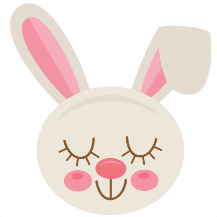Easter Bunny Svg Scrapbook Cut File Cute Clipart Files - Girl Easter Bunny Face Clipart (432x432), Png Download