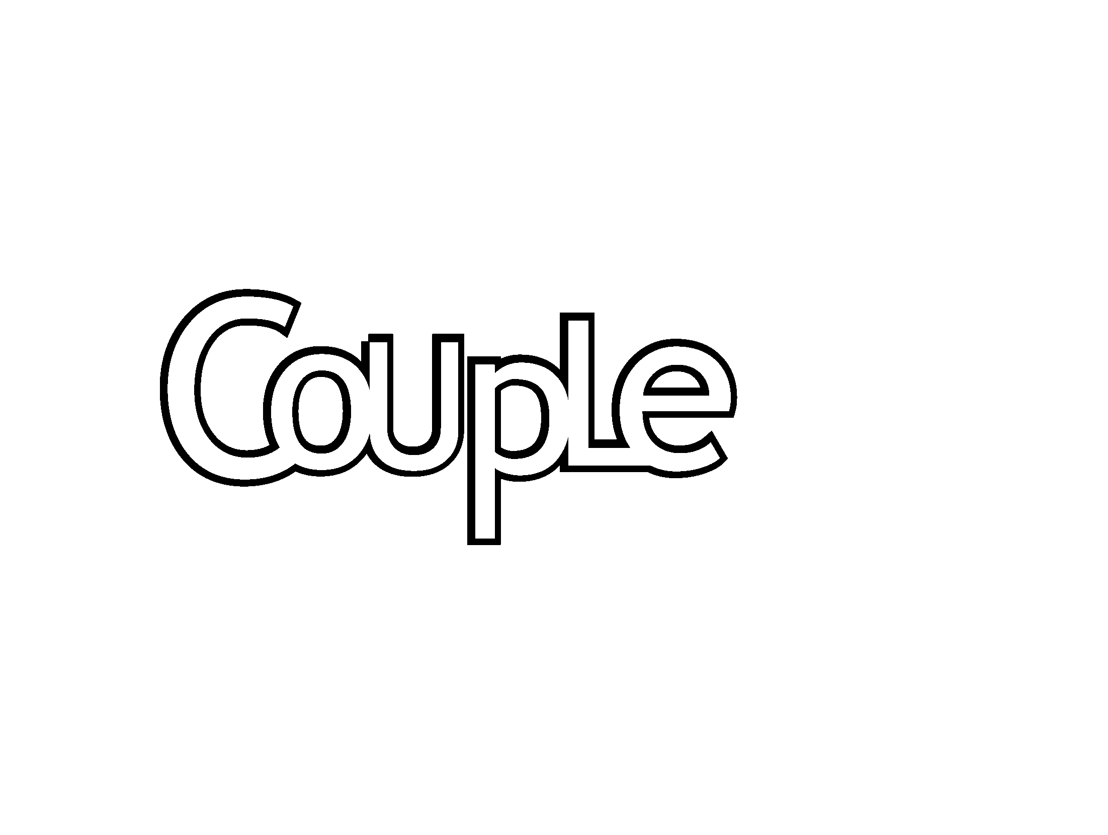 Couple Design Logo Black And White - Graphics (2400x2400), Png Download