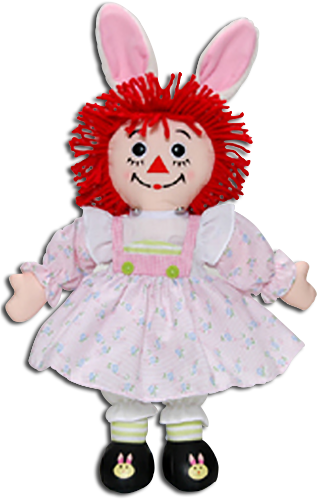 2004 Easter Raggedy Ann Rag Doll - Raggedy Ann &amp; Andy Easter Bunny Raggedy Ann (643x1000), Png Download