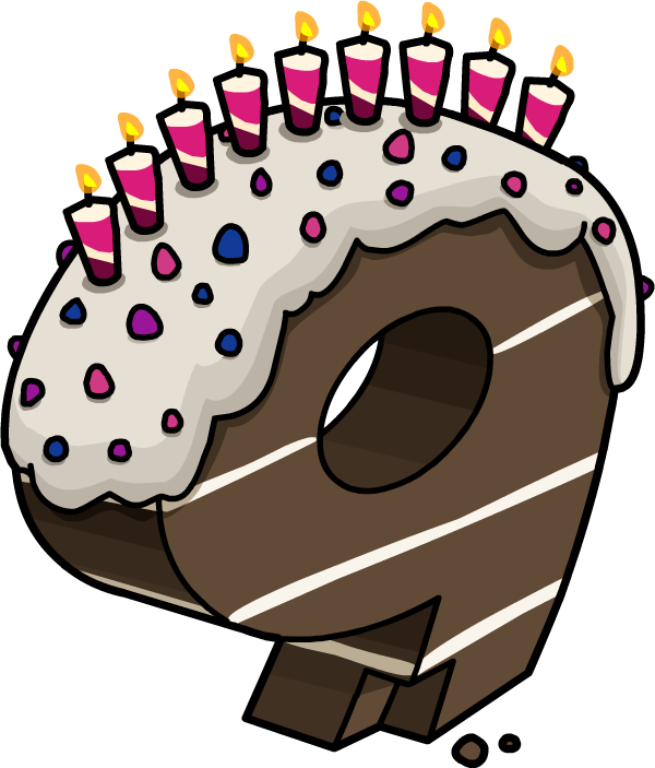 9th Anniversary Party Cake (600x703), Png Download