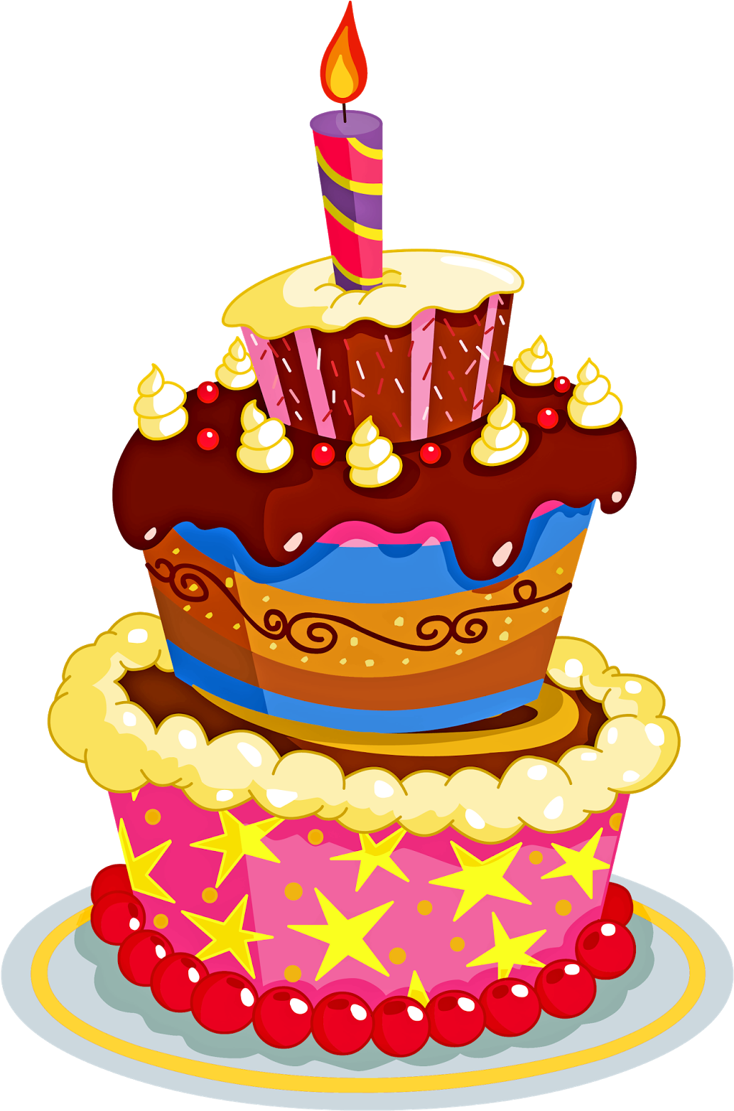 Bolo De Aniversário Em Png - Cake Happy Birthday Vector (1073x1600), Png Download