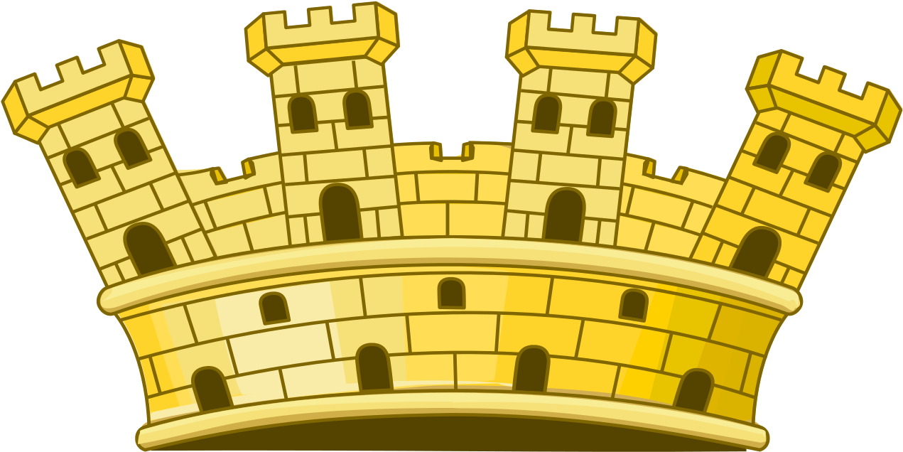 Spanish Mural Crown - Vannes Coat Of Arms (1280x643), Png Download