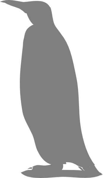 Original Png Clip Art File Penguin Shadow Svg Images (348x600), Png Download