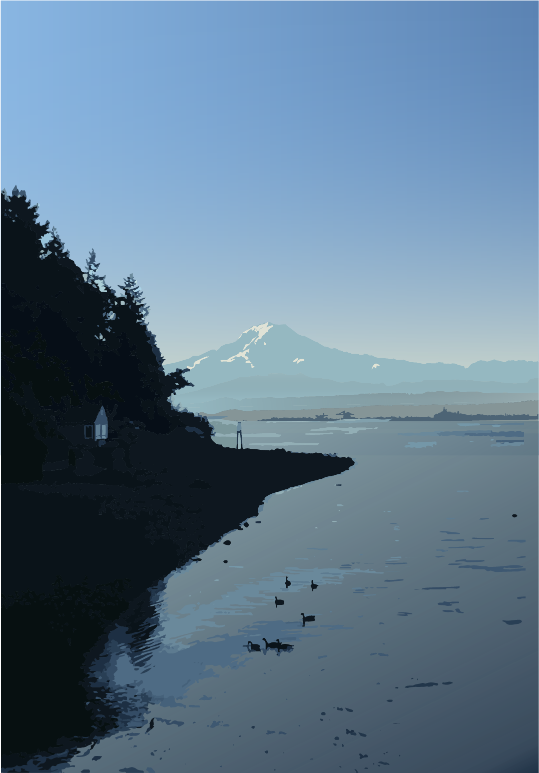 Mount Rainier Art Print - Mount Rainier National Park (927x1200), Png Download