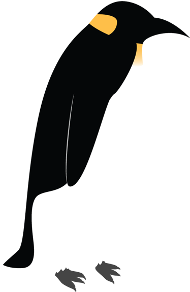 Emperor Penguin Wall Sticker - Simple Penguin Png (374x575), Png Download