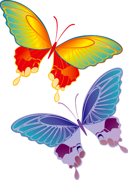 Borboletas Png - Real Colorful Butterfly Flying (415x586), Png Download
