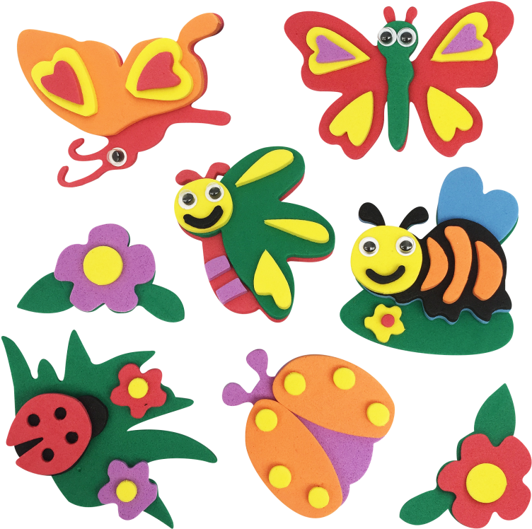 Aplique Ades Cartela Colors C 10 Un Bichinhos Com Asas - Animais De Jardim Png (768x768), Png Download