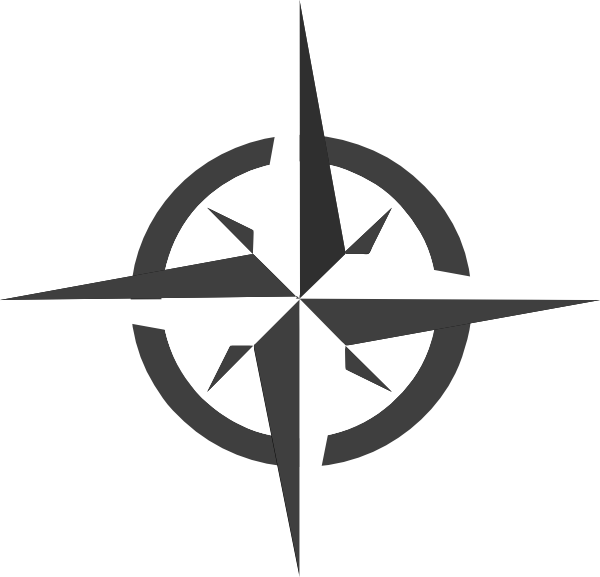 Nautical Compass Silhouette 22 (600x577), Png Download