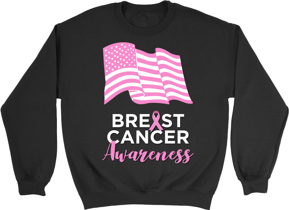 Usa Patriotic American Flag Breast Cancer Awareness - Buffalo New York Polish Pride Shirt (1000x1000), Png Download