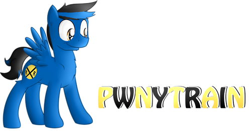 All Aboard The Pwnytrain, -blunt - Electrical Conductor (500x262), Png Download