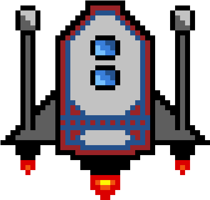 Image Result For Spaceship Pixel Art - Pixel Art Space Ship (520x500), Png Download