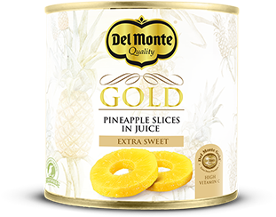 Del Monte Gold® Pineapple Slices In Juice - Del Monte Gold Canned Pineapple (331x505), Png Download