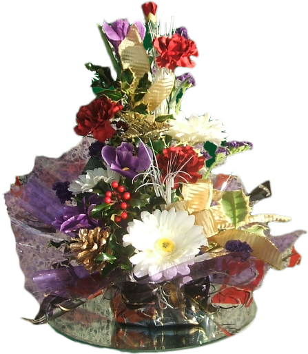 Festive Funky Flowers - Christmas Day (600x600), Png Download