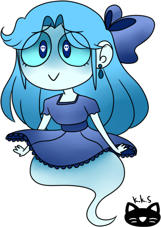 Ghost Girl Hppy Hallween - Cartoon (737x938), Png Download