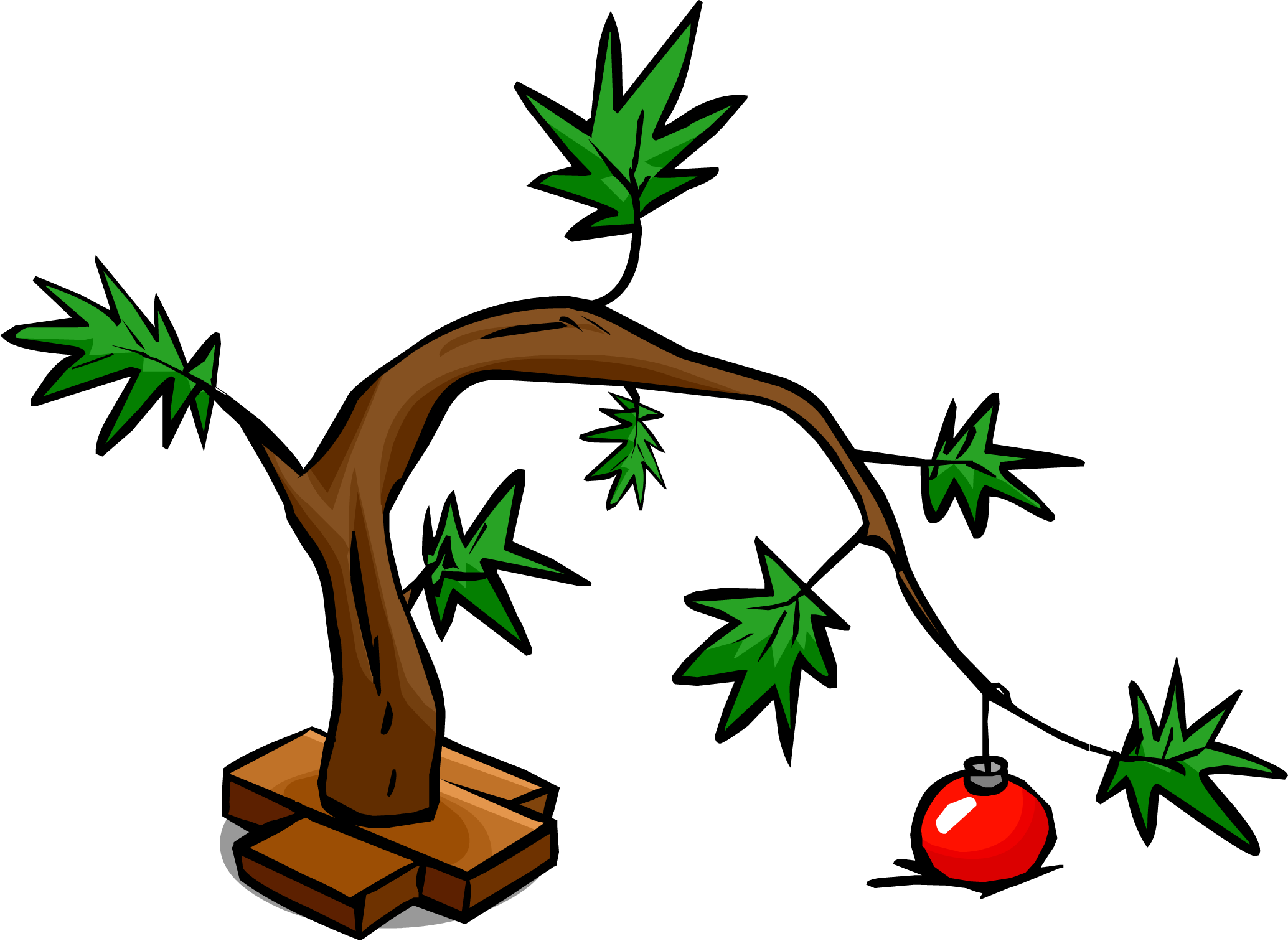 Leaning Tree Sprite 003 - Christmas Tree (2069x1512), Png Download