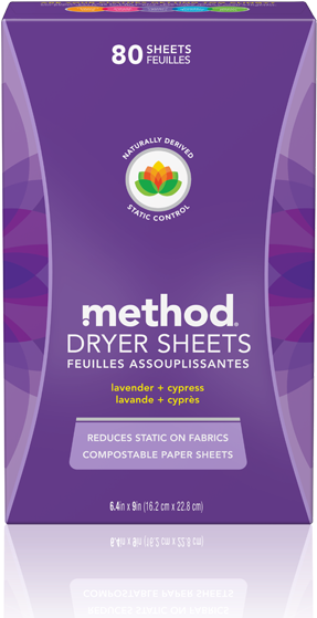 Dryer Sheets - Method Dryer Sheets (322x558), Png Download