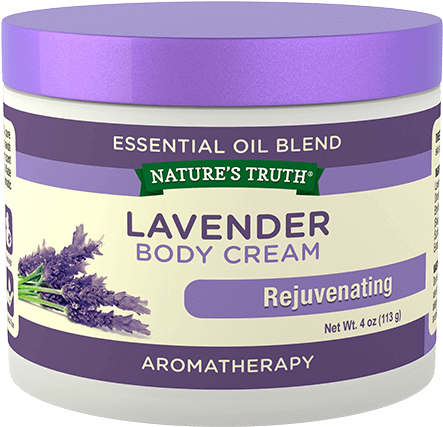 Lavender Essential Oil Cream Supplement Facts/ingredients - Nature's Truth Aromatherapy Lavender Body Cream, 4 (480x610), Png Download