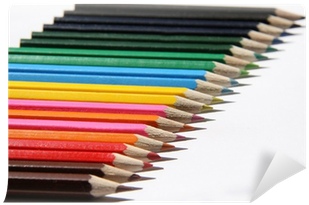 Multi Colored Rainbow Art And Drawing Pencils Wall - Art (400x400), Png Download
