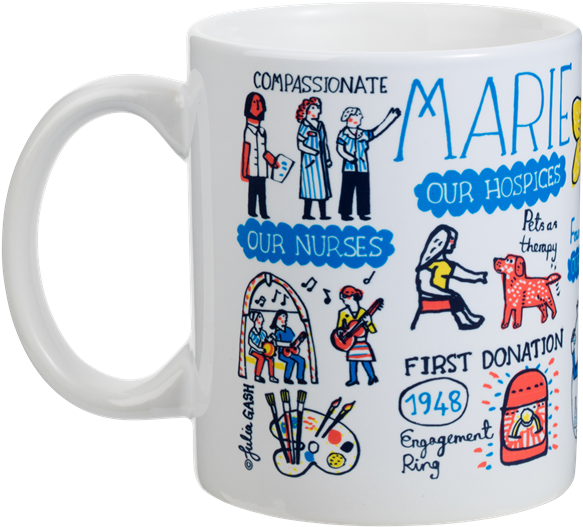 Marie Curie Ceramic Mug By Julia Gash - Ceramic (800x800), Png Download