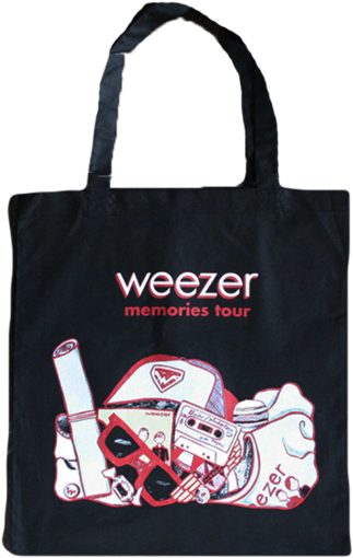 Memories Black Tote - Weezer Memories Black Tote (600x600), Png Download