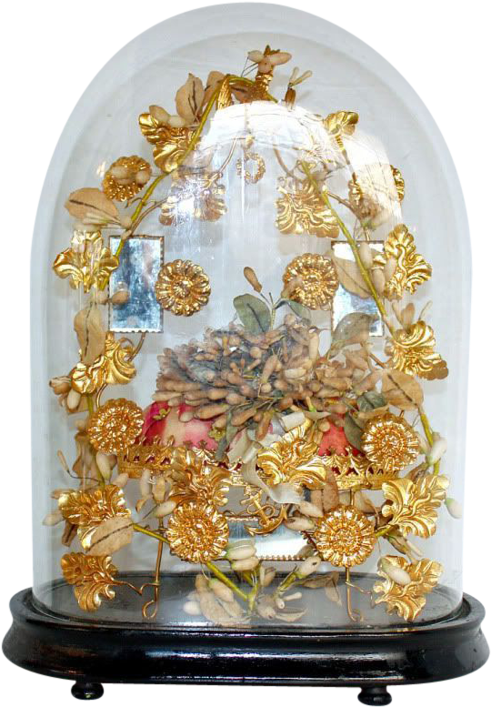 Exceptional Antique French Globe De Mariee Ormolu Wedding - Crystal (776x776), Png Download