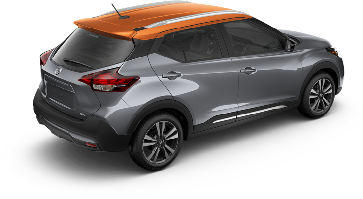 2018 Nissan Kicks In Gun Metallic And Monarch Orange - 2018 Nissan Kicks Sr (1160x653), Png Download