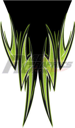 Fire Flare Green Vinyl Wrap - Illustration (300x507), Png Download