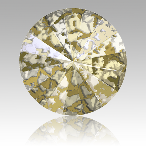 Crystal Gold Patina - Rivoli Swarovski Crystal White Patina (504x504), Png Download