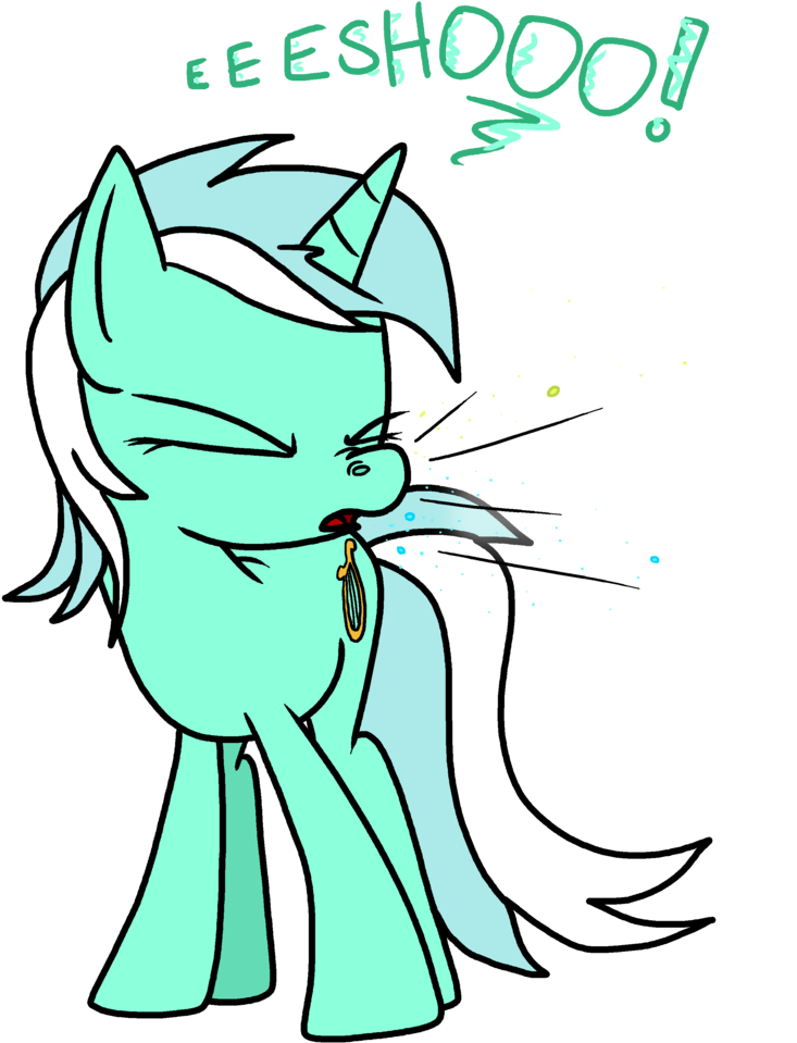 Anyponedrawn, Female, Lyra Heartstrings, Nostril Flare, - Sneeze (808x1024), Png Download