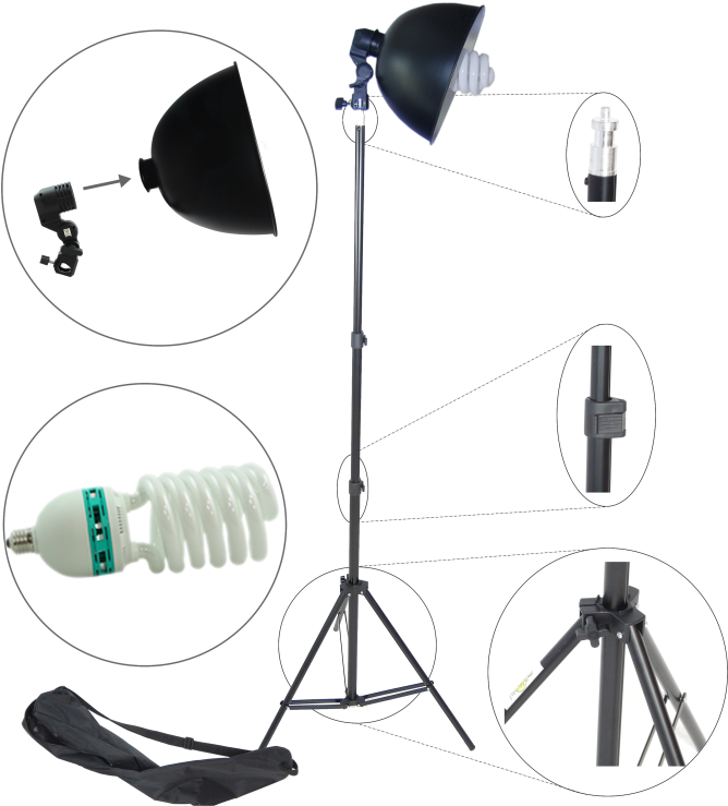Dynasun S27kit200 200w Professional Kit Light Photo - Soft Box Umbrella (702x800), Png Download