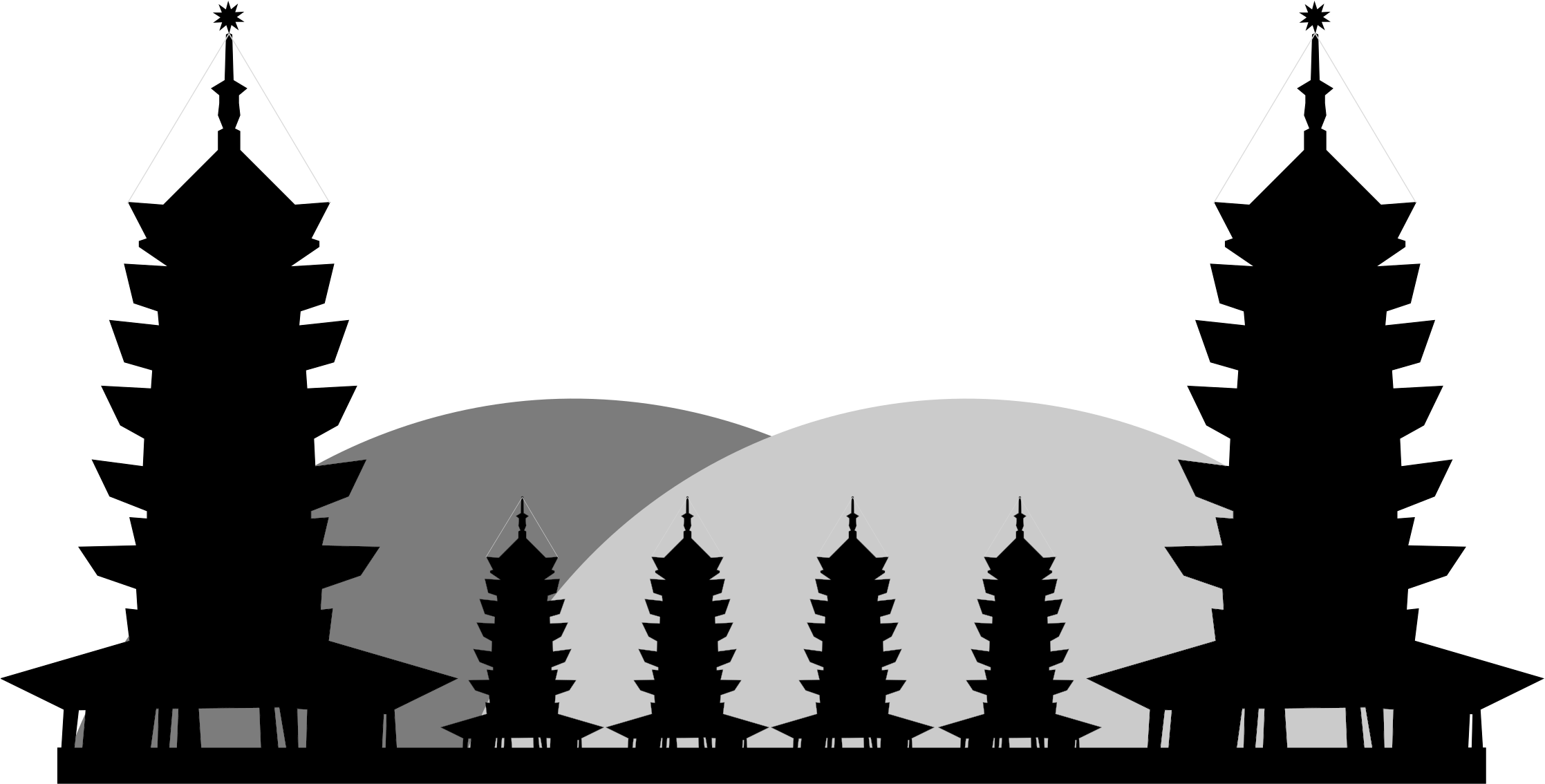 Pagoda Png (2400x1220), Png Download