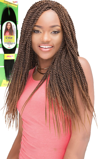 Janet Collection Ez Wear Braid - Janet Collection Synthetic Hair Braids Pre-prepped (406x661), Png Download