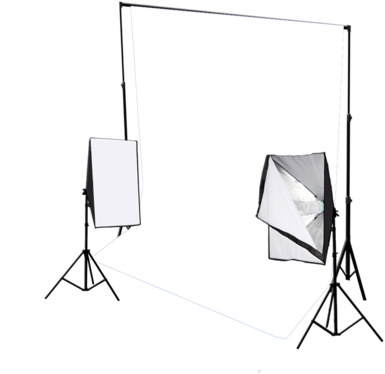 White Backdrop With Softbox Lights - Softbox (480x408), Png Download
