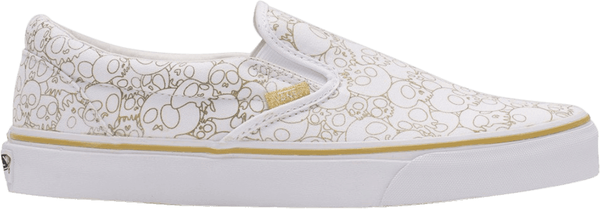Takashi Murakami X Slip-on Lx 'gold Skull' - Slip-on Shoe (849x296), Png Download