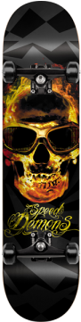 Speed Demons Skateboards Golden Skull Complete Skateboard - Skateboard Deck (360x360), Png Download