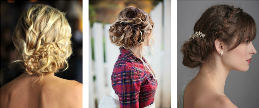 Far - Wedding Hair Updo With Braids (902x400), Png Download