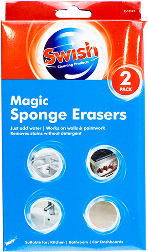 Swish Magic Sponge Eraser - Magic Sponge Erasers - 24 Pack | Non-toxic Melamine (800x620), Png Download