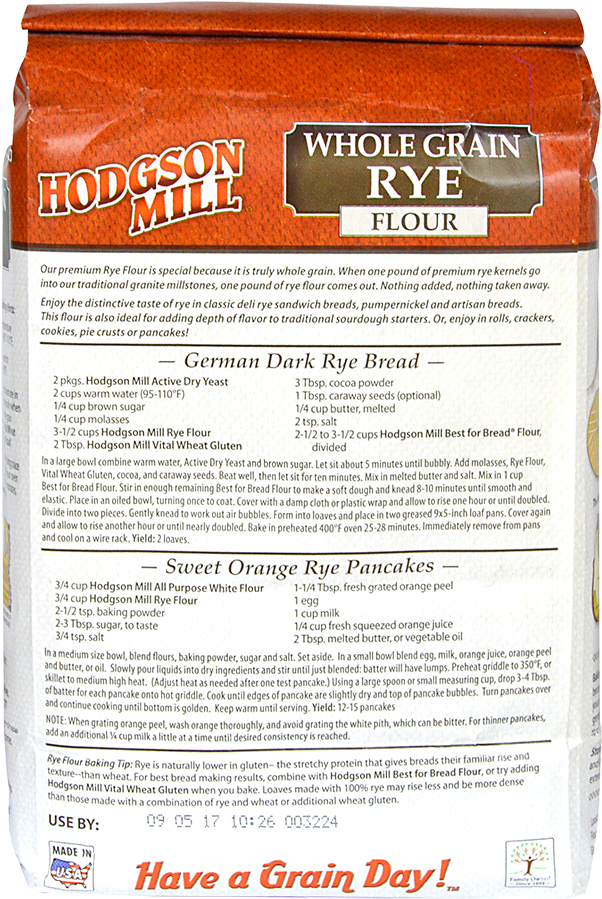 Rye Flour - Hodgson Mill Wheat Germ Untoasted (1000x1000), Png Download