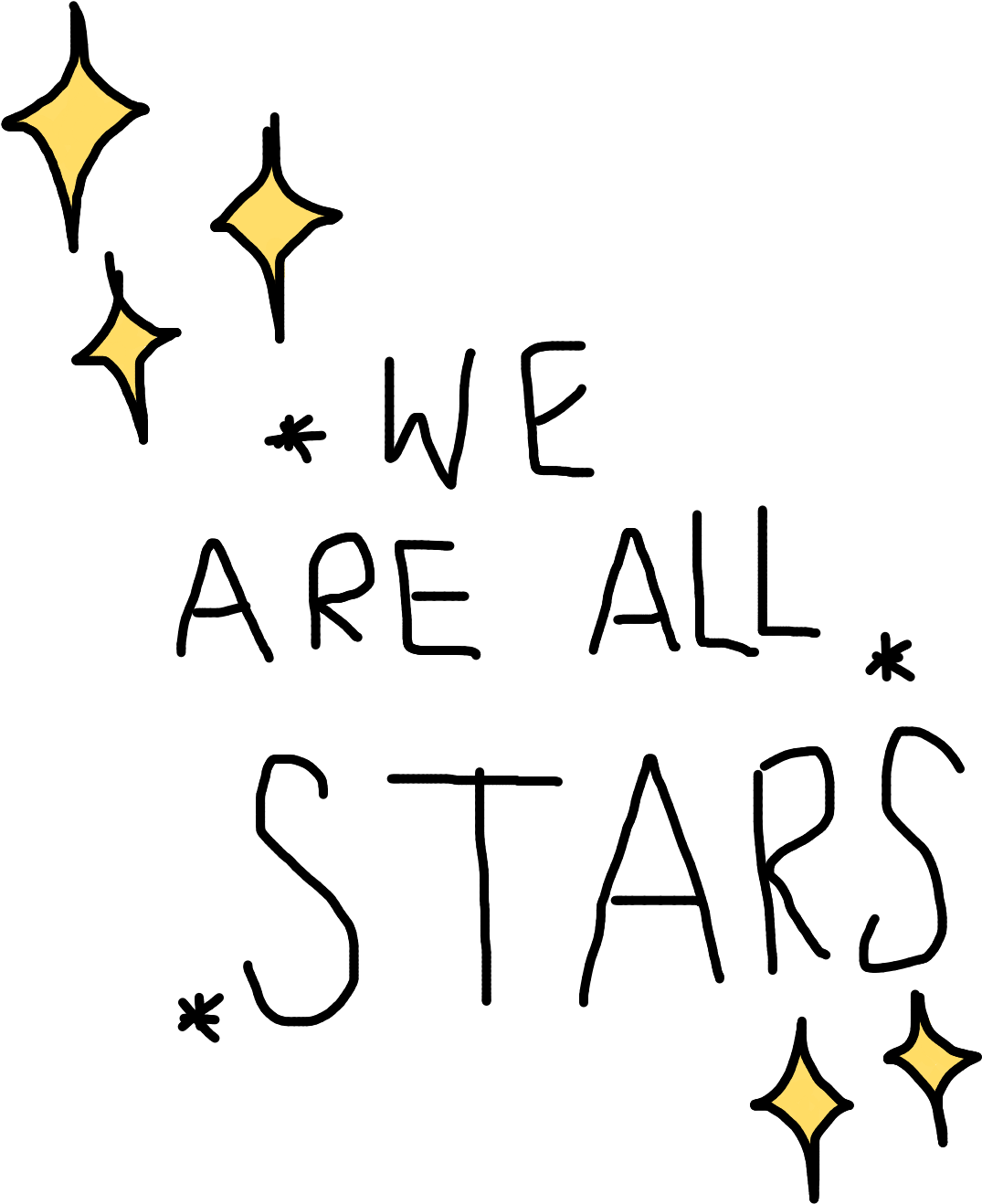 Stars Tumblr Space Doodle Drawing Stars Special Fun - Instagram Için Şerit (2048x2048), Png Download
