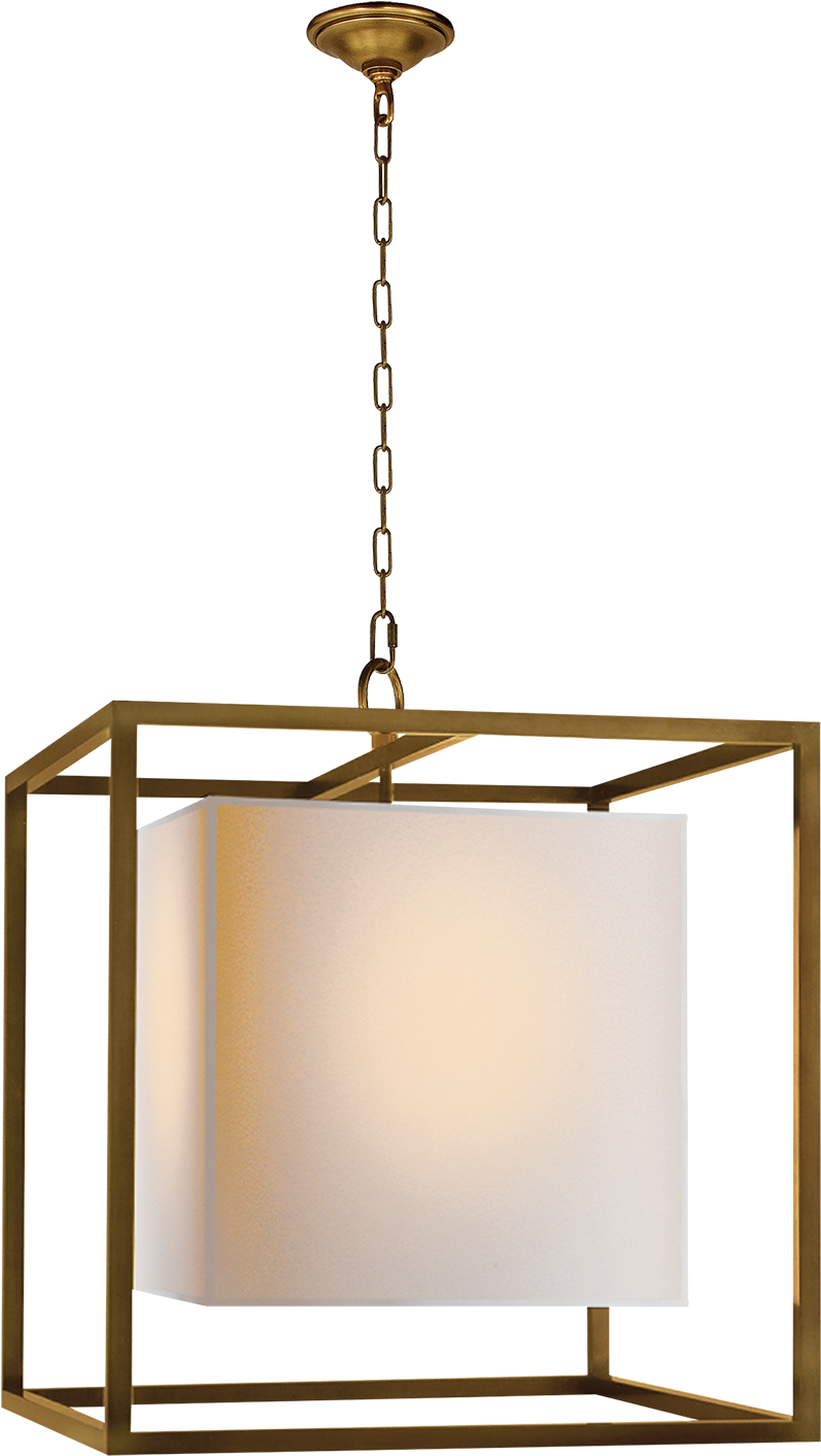 Hanging Lantern Lights - Visual Comfort Sc5160bz Studio Caged 2 Light 22 Inch (1440x1440), Png Download