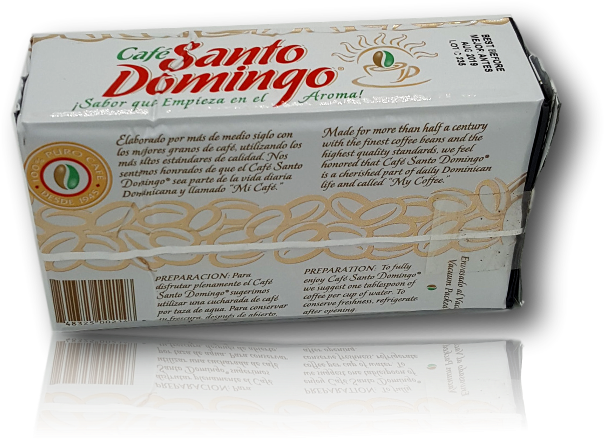 Cafe Santo Domingo Espresso Ground Coffee 10 Oz Brick (2048x2048), Png Download