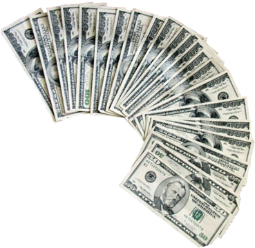 Cash Fan - 50 Dollar Bill (378x371), Png Download