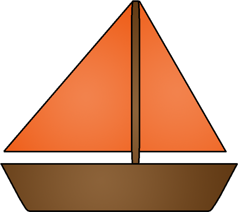 Sailboat Clipart Cute - Orange Sailboat Clipart (784x704), Png Download